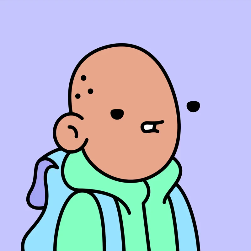 Doodles: Illustrated character in a mint hoodie