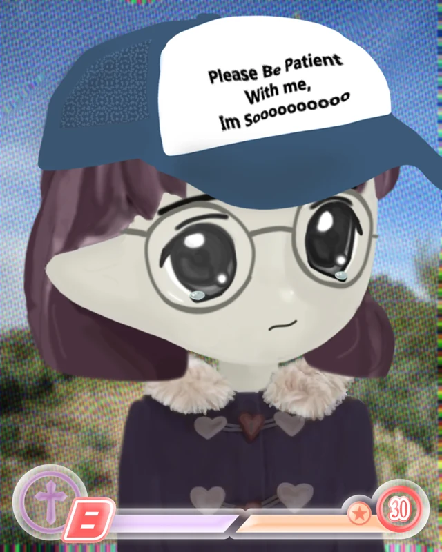 Milady: Collectible portrait with glasses and a blue cap